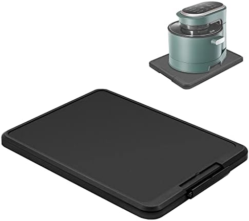 Mcbazel Appliance Sliding Tray Kitchen Caddy for Coffee Maker Kitchen Counter Organizer Rolling Tray with Rolling Wheels for Kitchen Stand Mixer Air Fryer Toaster Blender (11.8”W x15.7 D)