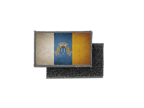 Toppa Con Bandiera Delle Isole Canarie – Stampata Su Patch Ricamata, 5x8 Cm