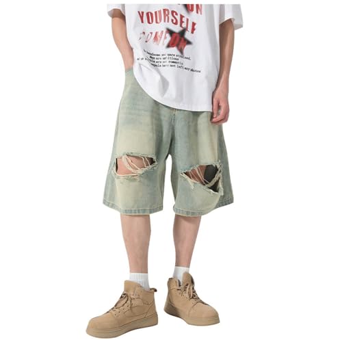 Jean cargo court homme à taille élastique résolvant le manque d'espace
