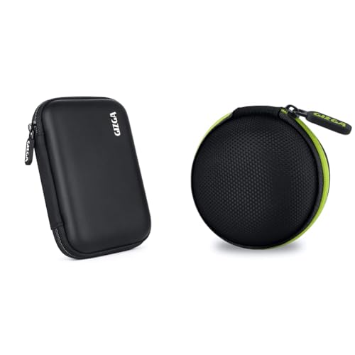 Image of Gizga Essentials Hard Drive Case Shell, 6.35cm /2.5-inch, Portable Storage Organizer Bag for Earphone