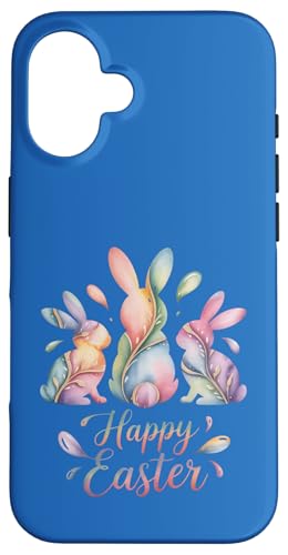 Happy Easter Bunnies ���ʃp�X�e�� �t �z���f�[ �f�U�C�� �X�}�z�P�[�X iPhone 16 �p