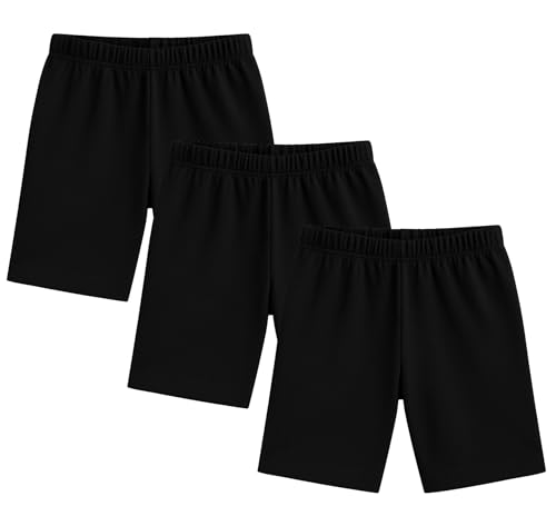 Image of ICEDIVE Girls Printed Cotton Shorts Pack of 3 | Regular Fit Multicolour Bottoms | Soft & Stretchable Fabric | Comfortable for All-Day Use | Perfect for Play & Casual Wear
