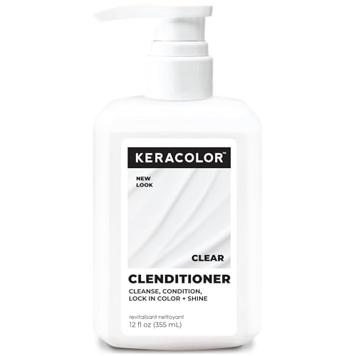 Keracolor Clenditioner Co Wash Cleansing Conditioner Keratin Infused Color Safe Prevents Fade Replaces Your Shampoo, 12 Fl Oz