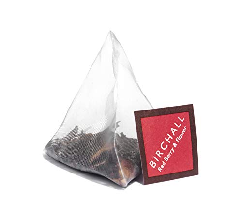 Birchall Tea Bags, Red Berry & Flower Tea Gift, Caffeine Free Tea Bursting with Full Flavour, 15 Plant-Based Prism Tea Bags