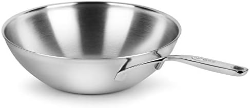 Demeyere 5-Plus 11.8" Stainless Steel Flat Bottom Wok - Thumbnail 2
