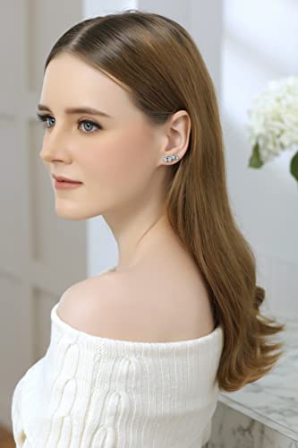 Sterling Silver Vine Climber Crawler Earrings Made with AAA Cubic Zirconia2