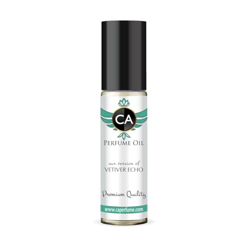 CA Perfume Originals Vetiver Echo Unisex Fragrance Oil Woody Scent Long Lasting Perfumes for Women &amp; Men Travel Size TSA Ready Mini Parfum Body Oil Roll-on 0.33 Fl Oz 10ml