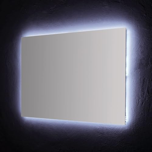 Kiamami Valentina Specchio Bagno con Retroilluminazione Perimetrale a LED 120 x 70 cm