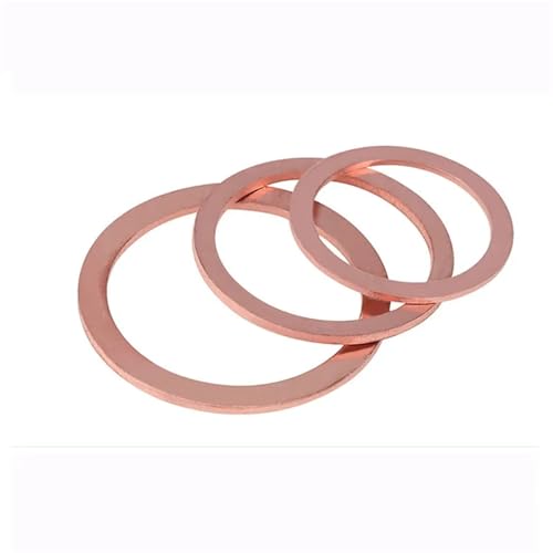 Lkq- M3 M4 M5 M6 M8 M9 M10 M12 M15 Brass Copper Sealing Boat Crush Washer Flat Gasket Ring Sump Plug Oil Seal Fitting Thickne