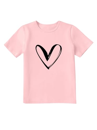 Image of Girls' Graphic Tees Summer Cute Tops Casual Short Sleeve Crew Neck T Shirts