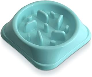 igadgitz home U6969 - Small Dog Puppy Junior Slow Eating Dog Bowl Small Pet Slow Bowl Small Interactive Maze Feeder Kitten Puzzle Anti Choke Bowl
