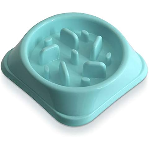igadgitz home U6969 - Small Dog Puppy Junior Slow Eating Dog Bowl Small Pet Slow Bowl Small Interactive Maze Feeder Kitten Puzzle Anti Choke Bowl Cover