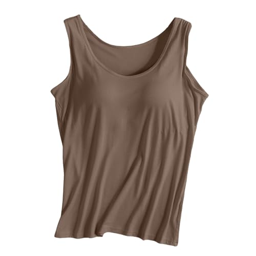 Camiseta sin mangas para gimnasio con sujetadores integrados para mujer, casual, a la moda, entrenamiento, sin mangas, camisetas de verano, atléticas, correr, cuello redondo, Y2K 2026, camiseta