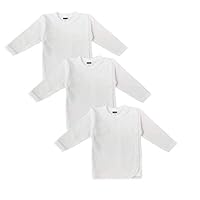 MEA BABY Unisex Baby Wickelshirt Wickeljacke Langarm, 100% Bio-Baumwolle im 3er Pack. Wickelshirt Weiss (Creme), Wickelshirt für Mädchen, Wickelshirt für Junge (74)