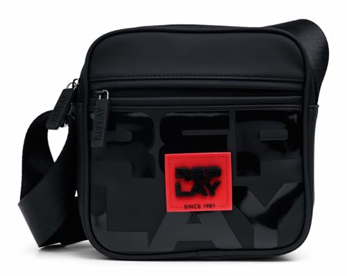 Bolso bandolera Replay Reporter en color negro para hombre