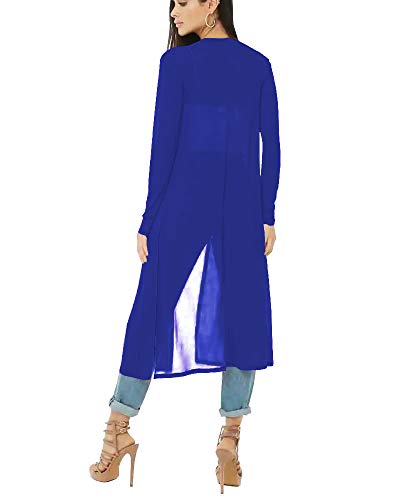 Image of Womens Sexy Sheer Long Sleeve Cardigan See Through Mesh Cover Up