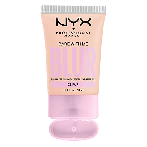 NYX Professional Makeup Fond de Teint Effet Flouté Bare With Me Blur Couvrance Moyenne Fini Naturel Niacinamide Matcha & Glycérine Hydratation Jusqu'A 12H Teinte : Fair 02 - vue 7
