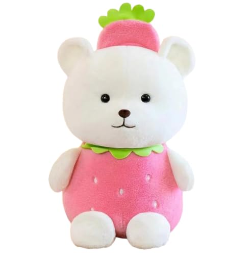 Image of Babique Straberry Teddy Bear Stuffed Plush Animal | Super Soft Toy | for Kids Birthday Gifts, Baby, Kids, Boys /Girls and Women (35 cm)