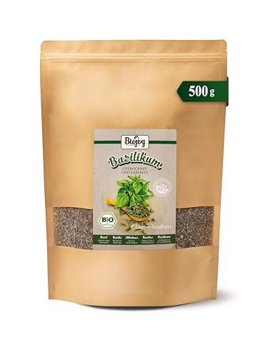 Biojoy Basilic BIO (500 g), séché et trituré, Feuilles de Basilic (Ocimum basilicum)