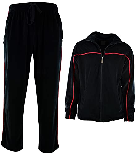 ChoiceApparel Mens Velour Tracksuit with Zippered Pockets2