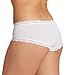 hanky panky Organic Cotton Boyshort with Lace 891281P - White - Medium