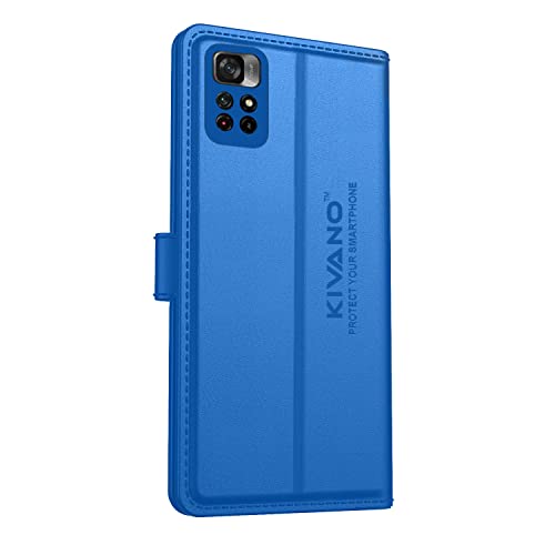 Image of KIVANO Compatible with Xiaomi Redmi Note 11T / Xiaomi Poco M4 Pro 5G Flip Cover | Leather Finish | Inside Pockets & Inbuilt Stand | Shockproof Wallet Style Magnetic Closure Back Cover Case