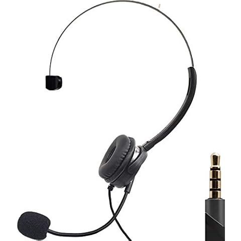 Gaming and Chatting Single Headset Over-Ear with Boom Microphone Foam Covered for PC Laptops Phones PS4 Xbox One/X Nintendo One Controllable Volume Light Weight 10ft Cable Cover