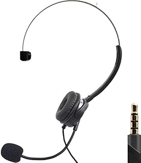 Gaming and Chatting Single Headset Over-Ear with Boom Microphone Foam Covered for PC Laptops Phones PS4 Xbox One/X Nintendo One Controllable Volume Light Weight 10ft Cable