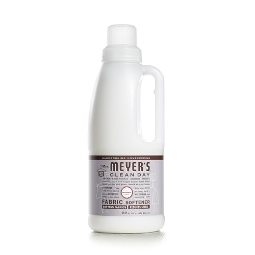 MRS. MEYER'S CLEAN DAY Liquid Fabric Softener, Infused with Essential Oils, Paraben Free, Lavender, 32 oz (32 Loads)