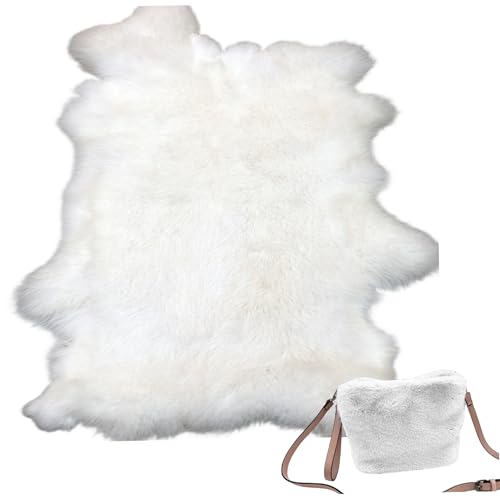 Peau de lapin 18x11 pouces idéale pour doubler vos chapeaux d'hiver et mitaines chaudes