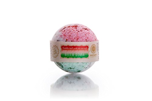 SAULES Bomba de baño Bella Donna con sal marina y aceite de semilla de uva, suaviza y nutre la piel, natural y vegana, hecha a mano, sin SLS ni parabenos, fabricada en la UE 145 g Cover