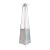 Taylor & Logan Blaise Silver Stainless Steel Outdoor Pyramid Propane Patio Heater with Wheels - 42,000 BTU