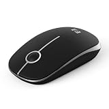 Seenda Wireless Mouse, Silent with 2.4G USB Receiver, Black and Silver