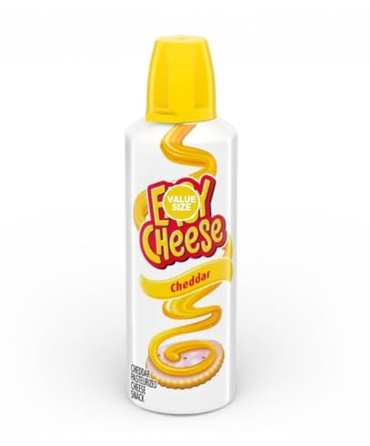 Easy Chese Cheddar Cheese Snack 8 oz Can- Yellow Cheddar Cheese (Cheese Snack, 8 oz)