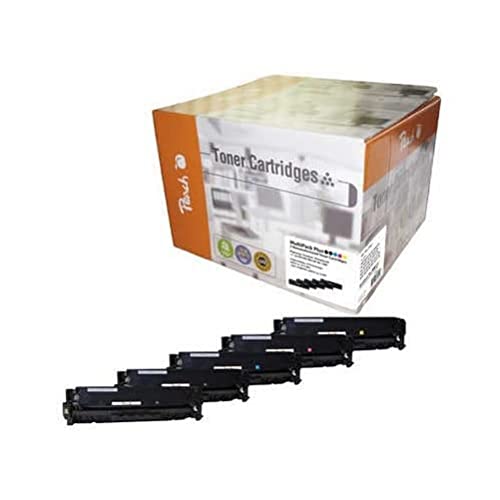 Peach H305A/X Spar Pack Plus Tonermodule (2xBK, C, M, Y) ersetzt HP No. 305A, CE410A*2, CE411A, CE412A, CE413A für z.B. HP LaserJet Pro 400 color MFP M 475 dw, HP LaserJet Pro 300 color MFP M 375 nw