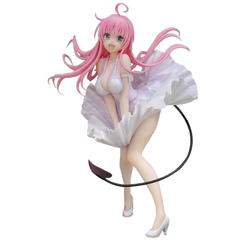 DEXSHUN Figuras de Anime Lala Satalin Deviluke Figura de Acción Anime Lala Vestido Blanco Figura Modelo Coleccionista Escritorio Decoración Regalo Figura 23 cm