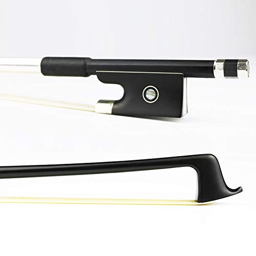 Violin 4/4 Size Advanced Black Carbon Fiber Violin Bow Good Balance Ebony FrogHorsehair Violin Accessories