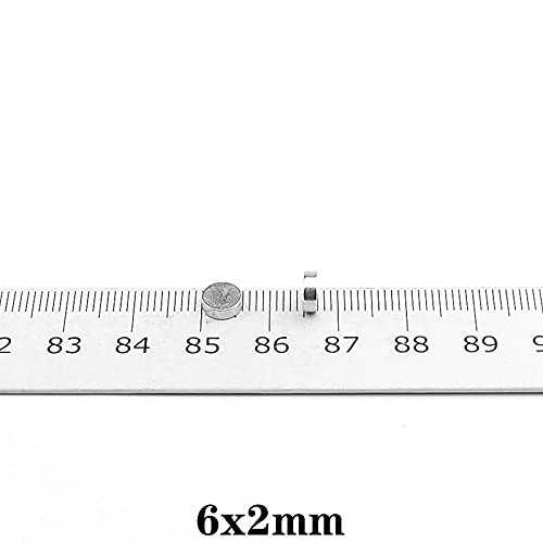 Miniatura 6 de 100pcs 0.236x0.079 in Mini pequeños imanes circulares 0.236 inx0.079 in disco imán de nevera 0.236x0.079 in imanes permanentes 6 * 2