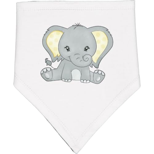 inktastic Baby Elephant - Yellow Ears Baby Bandana Bib