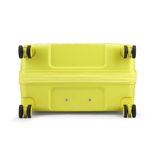 Image of Skybags Polypropylene Skylite Check-in Trolley Bag, 77cm | Large Hard-Sided Luggage for Travel with Smooth 8-Spinner Wheel & TSA Lock | 5-Year International Warranty - Yellow