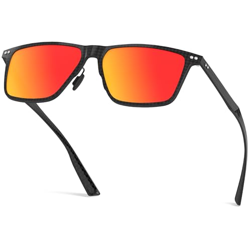 Image of ANYLUV Mens Sunglasses Polarized Upgraded Carbon Fiber Temple Sun Glasses Fashion Driving with UV Protection