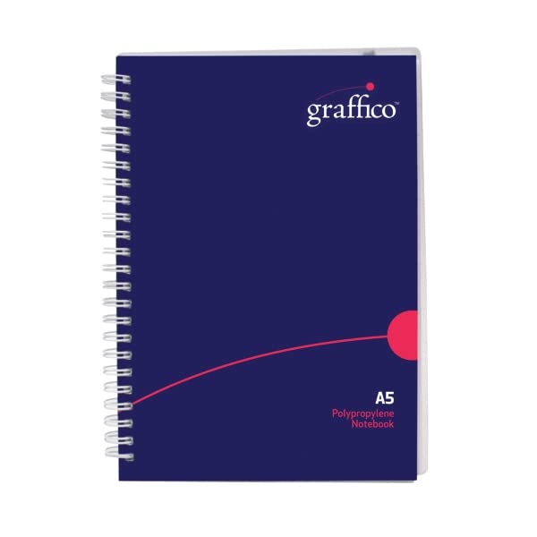 Graffico Hard Cover Wirebound Notebook 160 Pages A5 500-0511+ Free finchley Refill Pen (8)