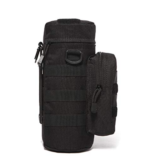 Bauchtasche Tactical Waist Pack Military Fanny Packs Molle Army Waist Bag Utility Hip Belt EDC Pack Tasche für Angeln, Reisen, Camping, Jagd, Laufen, Schwarze Tasche für Wasserflaschen Cover