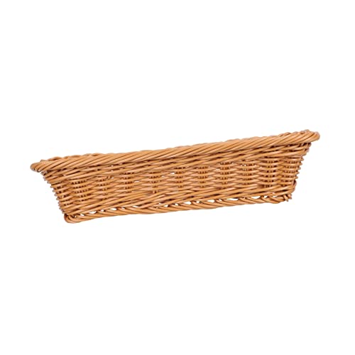 VINTORKY Chopsticks Basket Bread Basket Rattan Fruit Basket Storage Basket Bread Accessories Woven Tray Woven Basket Jute Basket Fruit Trays Utensils Drying Tray Picnic Basket Plastic Brown