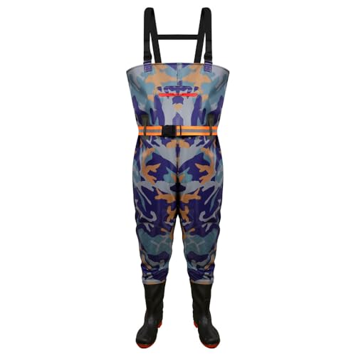 ENEN Wathose Herren Damen Wasserdicht Neopren gr 36-46 Wathose mit Stiefeln, Atmungsaktiv Verstellbare Schultergurte Anglerhose Angelhose Watstiefel Angelbekleidung (Blaue Camouflage,37) ENEN Wathose Herren Damen Wasserdicht Neopren gr 36-46 Wathose mit Stiefeln, Atmungsaktiv Verstellbare Schultergurte Anglerhose Angelhose Watstiefel Angelbekleidung (Blaue Camouflage,37)