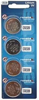 4 x CR2320 Renata 3 Volt Lithium Coin Cell Batteries