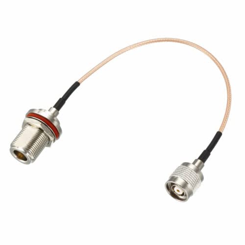 RP-TNC Male to N-Type Female Bulkhead RG316 Coax Cable 0.66-feet