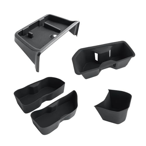 Image of CDEFG 5Pcs for 2024-2026 Toyota Grand Highlander Center Console Organizer | Dash Organizer 12.3-Inch Screen Storage Tray Cup Holders Door Pockets for 2025 2026 Grand Highlander Hybrid Accessories