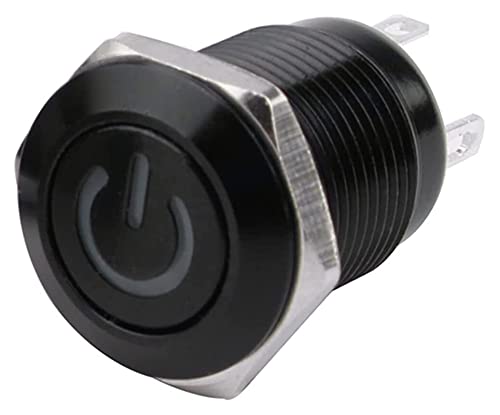 Bouton poussoir 12mm GUMMMY interrupteur métal étanche pour tableau de bord