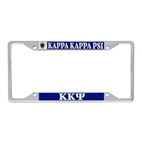 Desert Cactus Kappa Kappa Psi Fraternity Crest Metal License Plate Frame for Front or Back of Car Officially Licensed (Crest LP Frame)